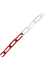 6mm RED & WHITE Plastic Link Chain