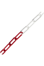 10mm RED & WHITE Plastic Link Chain