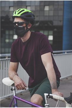 Black Sporting Re-Usable Breathable Face Covering 
