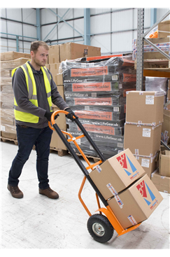 Easy Push/ Pull Heavy Duty 250kg Steel Sack Truck Trolley with Solid Puncture Proof Wheels ST-JM800-S
