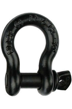 Matt BLACK Screw Pin Bow Shackle 2T ABS2TSCR-BF