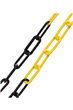 10mm YELLOW & BLACK Plastic Link Chain x 20mtr Reel