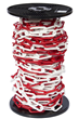 6mm RED & WHITE Plastic Link Chain x 30mtr Reel